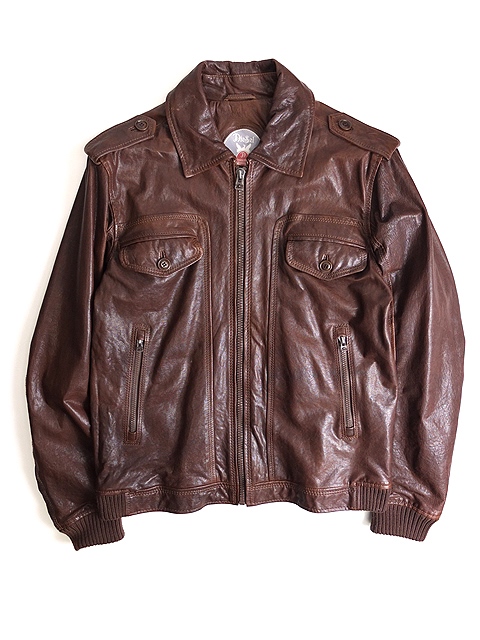 ディーゼル Diesel ライダース ジャケット シングル ラムレザー M 茶 ブラウン 秋冬春 メンズ 001 ベクトルパーク
