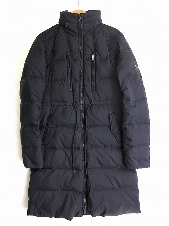 ディーゼル DIESEL ダウンコート 2WAY ロング XS 黒 ブラック 秋冬 