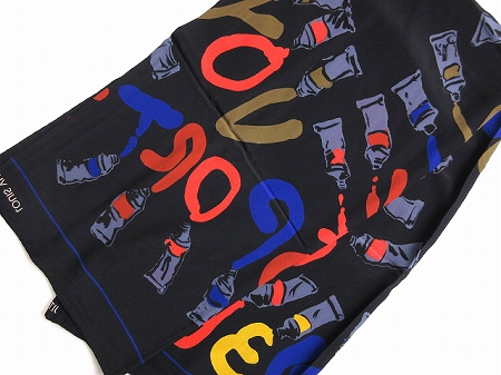 ルイヴィトン Louis Vuitton 大判 スカーフ ショール 絵の具 総柄 シルク 大判 黒 ブラック レディース 001 ベクトルパーク ルイヴィトン Louis Vuitton 大判 スカーフ ショール 絵の具 総柄 シルク 大判 黒 ブラック レディース 001 ベクトルパーク