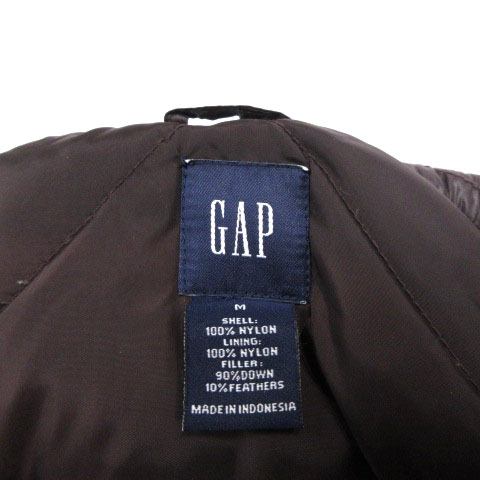 ギャップ Gap ダウンジャケット ナイロン 襟 焦茶 ダークブラウン M アウター メンズ 001 ベクトルパーク ギャップ Gap ダウンジャケット ナイロン 襟 焦茶 ダークブラウン M アウター メンズ 001 ベクトルパーク