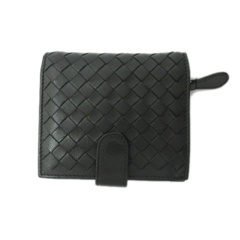 ボッテガヴェネタ Bottega Veneta イントレチャート ウォレット 財布 二つ折り コンパクト レザー 黒 ブラック メンズ 001 ベクトルパーク