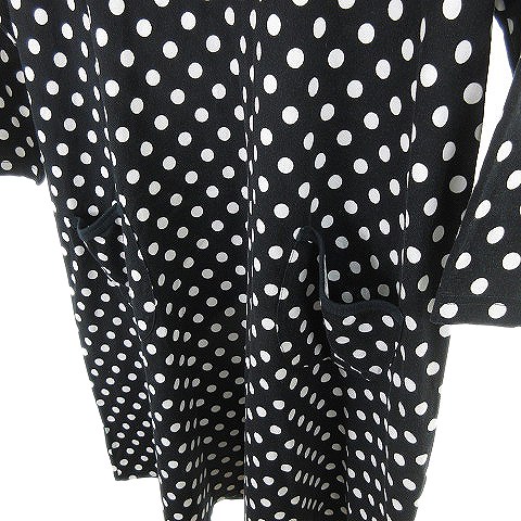 マリメッコ Marimekko ワンピース 長袖 ひざ丈 ドット 水玉 ブラック ホワイト S レディース 001 ベクトルパーク