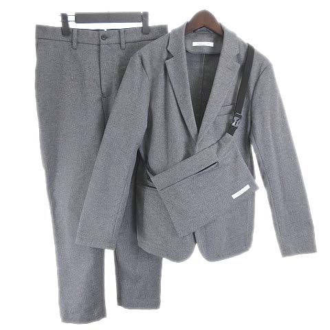 ジャーナルスタンダード Journal Standard Solotex Fulflan セットアップ 3ピース ジャケット テーラード 2b スラックス テーパード サコッシュ グレー M メンズ 001 ベクトルパーク