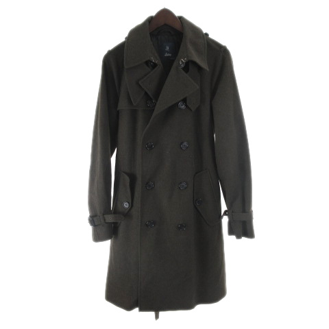 イタリア製 シーラップ Sealup トレンチコート ウール ダークオリーブ 44 メンズ 001 ベクトルパーク