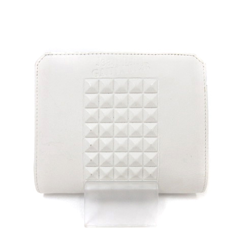 ジャンポールゴルチエ Jean Paul Gaultier サンプル品 二つ折り財布 がま口 エンボス加工 ウォレット 白 ホワイト Ibs71 メンズ 001 ベクトルパーク
