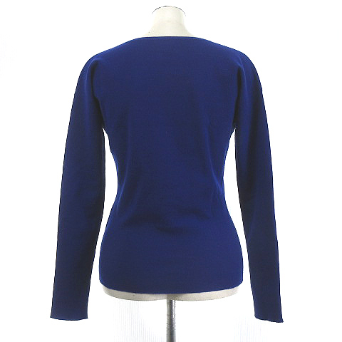 トムフォード Tom Ford カシミヤ ニット セーター ドロップショルダー 長袖 Vネック 34 青 濃青 ブルー レディース 001 ベクトルパーク