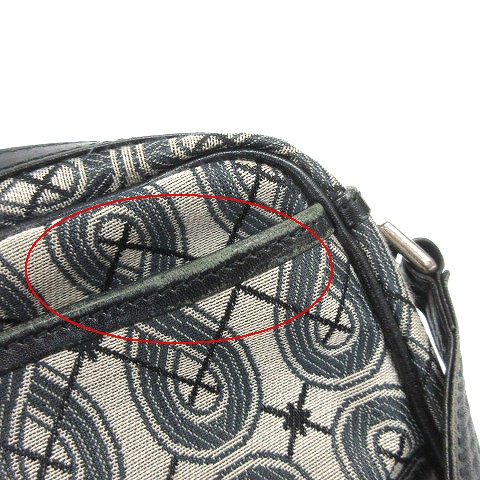 アナスイ Anna Sui ショルダーバッグ 総柄 キャンバス レザー ロゴ プレート グレー 鞄 Ibs86 レディース 001 ベクトルパーク