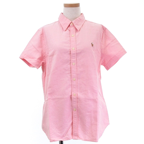 ラルフローレン Ralph Lauren シャツ 半袖 オックスフォード 刺繍 ロゴ ピンク 3f Ecr4 レディース 001 ベクトルパーク