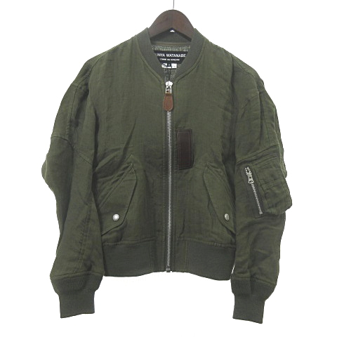 ジュンヤワタナベ Junya Watanabe 19ss Ma 1 ブルゾン ジャケット Je J046 リネン100 カーキ S Ibs90 メンズ 001 ベクトルパーク