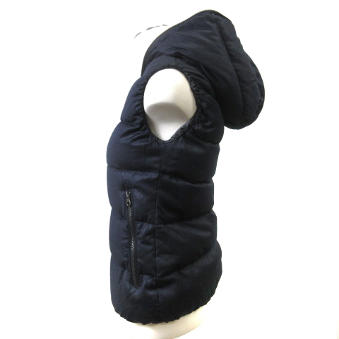 デュベティカ Duvetica Febedue ダウンベスト Cerruti ウール 無地 38 紺 ネイビー レディース 001 ベクトルパーク