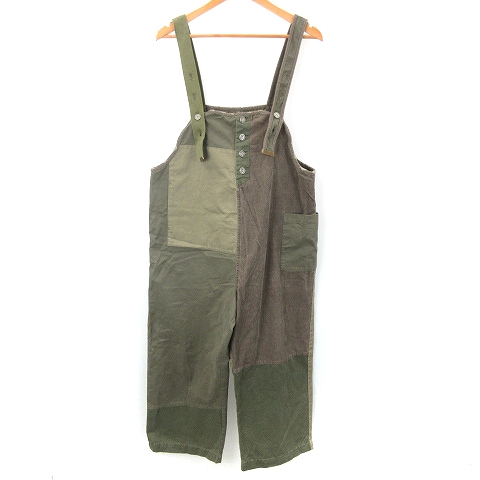 チャオパニック ティピー Ciaopanic Typy サロペット オーバーオール リメイクライク ミリタリー ワイド 切替 コーデュロイ コットン カーキ One レディース 001 ベクトルパーク