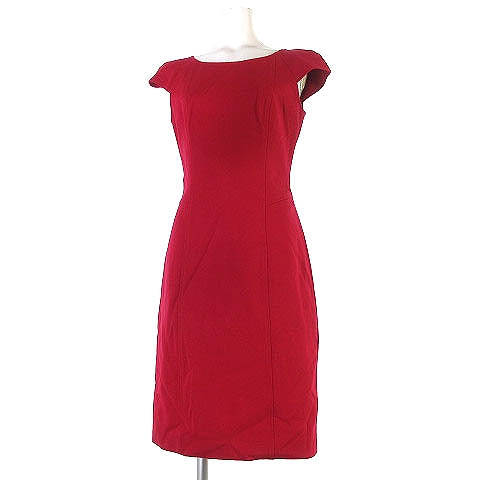 ダナキャランニューヨーク Dkny ワンピース ドレス 膝丈 無地 半袖 フレンチスリーブ 赤 2 Ibs94 レディース 001 ベクトルパーク