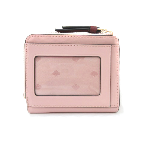 ケイトスペード Kate Spade 二つ折り財布 カード入れ 小銭入れ Id入れ付き レザー 犬 ドッグ モチーフ ピンク系 レディース 001 ベクトルパーク