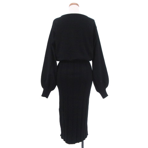 マウジー Moussy ニット ワンピース ロング 長袖 プリーツ 切替 プルオーバー 010csa70 1310 黒 ブラック F Sm レディース 001 ベクトルパーク マウジー Moussy ニット ワンピース ロング 長袖 プリーツ 切替 プルオーバー 010csa70 1310 黒 ブラック F Sm レディース 001 ベクトルパーク