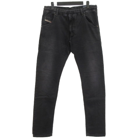 ディーゼル Diesel Krooley Ne 0670m ジョグジーンズ スウェット デニム パンツ テーパード ヴィンテージ加工 黒 ブラック 32 Ecr6 メンズ 001 ベクトルパーク