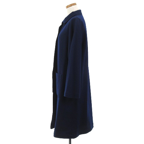 クロエ CHLOE 良品 ロング コート 1B ヴィンテージ ウール系 紺 