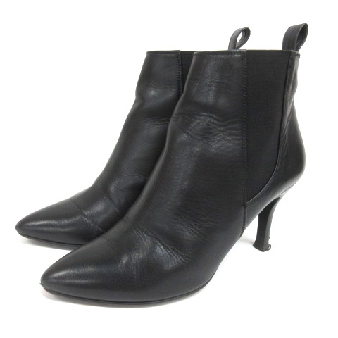 ダイアナ Diana ショートブーツ サイドゴアブーツ スムースレザー ヒール ポインテッドトゥ 22 5cm 黒 ブラック Sm レディース 001 ベクトルパーク