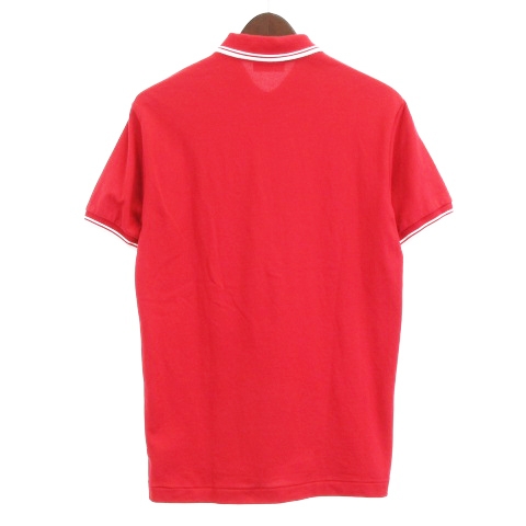 LACOSTE ポロシャツ　ラコステ　赤　RED ワニ　3 ラコステ LACOSTE 良品 襟ライン3Dワニ ポロシャツ 半袖 鹿の子