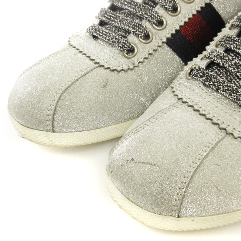 グッチ GUCCI Wmns Web Sneaker Glitter Studs グリッターウェブ 