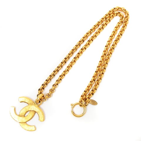シャネル CHANEL ネックレス デカココ ココマーク チェーン ゴールド 