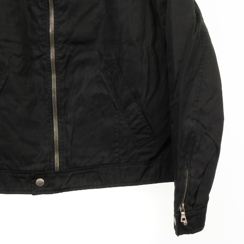 PRADA ノーカラー ジャケット レザー ナイロン 切替 イタリア製 黒