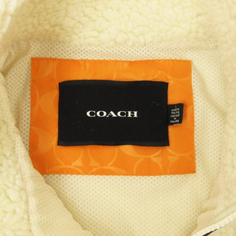 コーチ COACH 美品 21AW ボア ジャケット 切替 シグネチャー C5214 