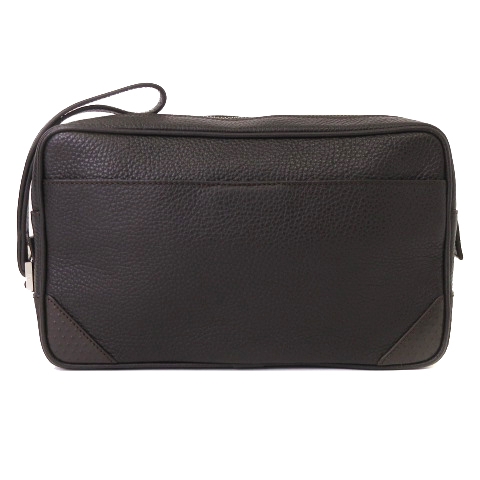 美品】dunhill メッセンジャー バッグレザー 古臭く ダークブラウン ADロゴ