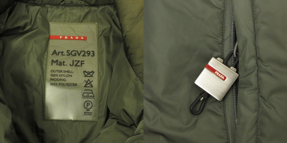 プラダスポーツ PRADA SPORT 中綿 ナイロン ジャケット ジップアップ  