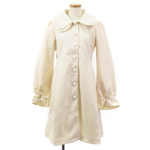 アクシーズファム Axes Femme 美品 コート フリル ホワイト系 M アウター Ecr15 レディース 001 ベクトルパーク