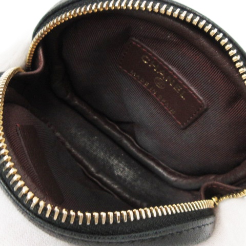 シャネル CHANEL 20年製 マトラッセ コインケース 小銭入れ 丸型 ココ