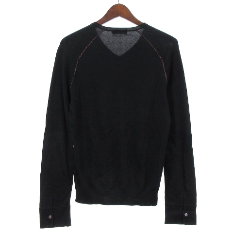 BURBERRY BLACK LABEL コットンニット ブラック　サイズ3 BURBERRY BLACK LABEL - バーバリーブラックレーベル 英国