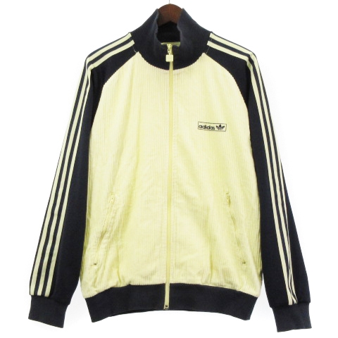 【希少デザイン】adidasジャージ　コーデュロイ　ドローコード　アイボリーXL アディダスオリジナルス adidas originals ジャケット ジャージ