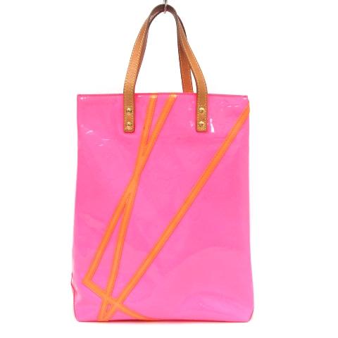 【保存袋付き】LOUIS VUITTON ピンク ヴェルニ トートバッグ ルイヴィトン LOUIS VUITTON Robert Wilson ヴェルニ フルオ