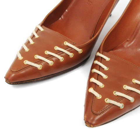 セリーヌ CELINE パンプス ヒール ポインテッドトゥ レザー イタリア製