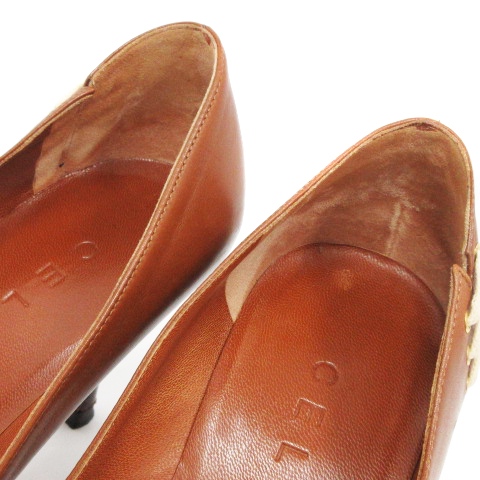 セリーヌ CELINE パンプス ヒール ポインテッドトゥ レザー イタリア製