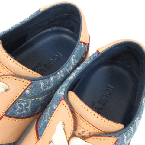 ルイヴィトンローファー モノグラム デニム 23.5cm 箱、ギャラ付き