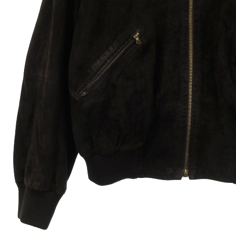 グッチ GUCCI レザー ジャケット ブルゾン スエード イタリア製 茶  