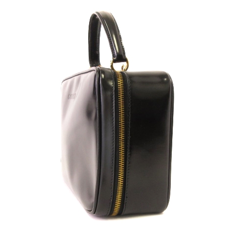 グッチ GUCCI バンブー ハンドバッグ ワンハンドル スクエア レザー 黒 