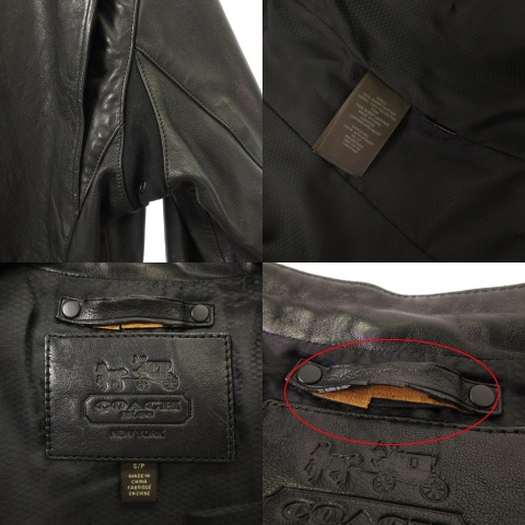 コーチ COACH ライダースジャケット シングル 羊革 ラムレザー