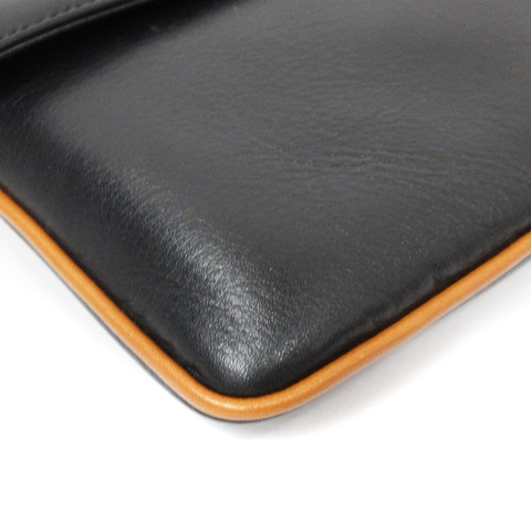 CELINE セリーヌ　馬車金具　クラッチバッグ　ブラック　黒 CELINE - 美品 CELINE セリーヌ 馬車金具 レザー クラッチ