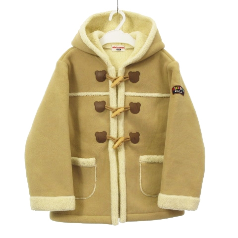 ミキハウス mikihouse ダッフルコート フリース 裏ボア ベージュ 120  