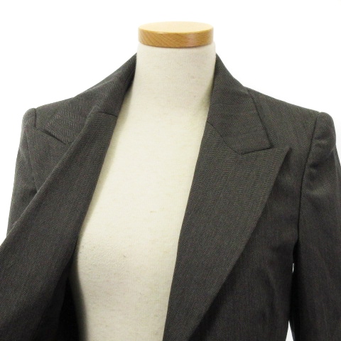 グッチ GUCCI テーラード ジャケット 1B ピークドラペル ヘリンボーン