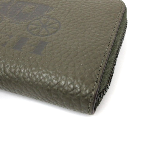 コーチ COACH 美品 ホース＆キャリッジ 長財布 ラウンドファスナー 