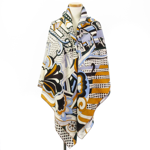 エルメス HERMES FAUBOURG RAINBOW カレジェアン カレ 140 大判  