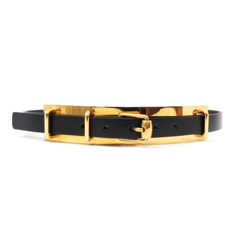 グッチ GUCCI 良品 サッシュ ベルト プレート レザー イタリア製 