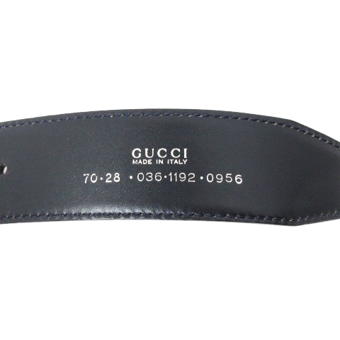 GUCCI(グッチ) リバーシブル ロゴ レザーベルト 細ベルト GUCCI (グッチ) ダブルG ゴールドバックル リバーシブル ベルト