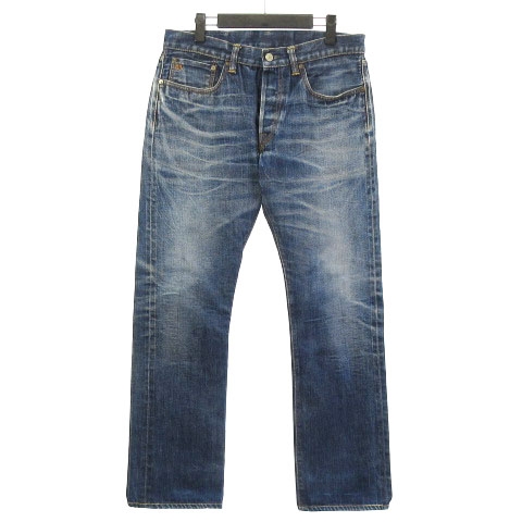 ダブルアールエル RRL デニム パンツ ジーンズ ボタンフライ USED加工 