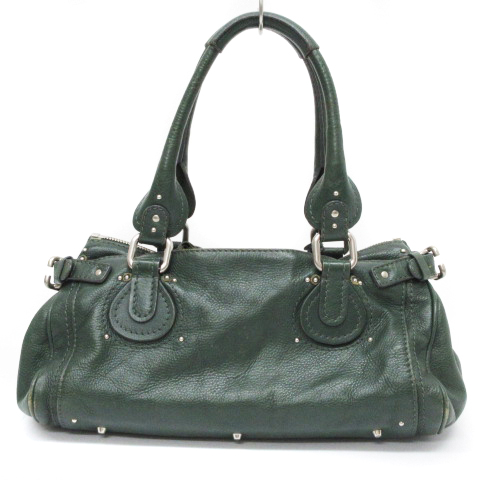 希少 クロエ ハンドバッグ パイソン レザー ハンドバッグ スモーキー  