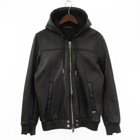 DIESEL / ディーゼル | シワ加工 ラムレザー ジップアップ ジャケット 