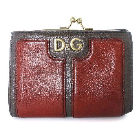 ディー&ジー ドルガバ ドルチェ&ガッバーナ D&G 二つ折り 財布 レザー 